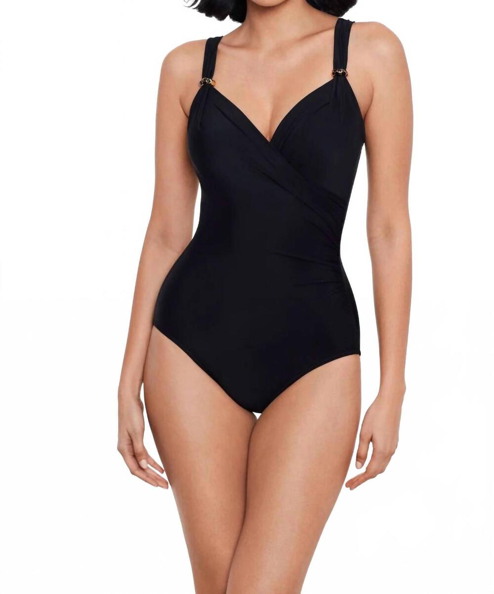 NEW MIRACLESUIT razzle dazzle siren one piece swimsuit in black